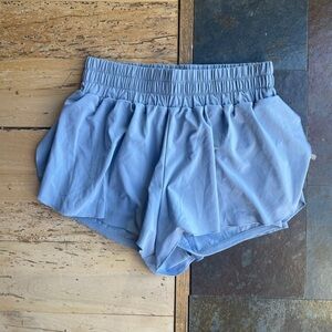 Blue frill split tennis short
